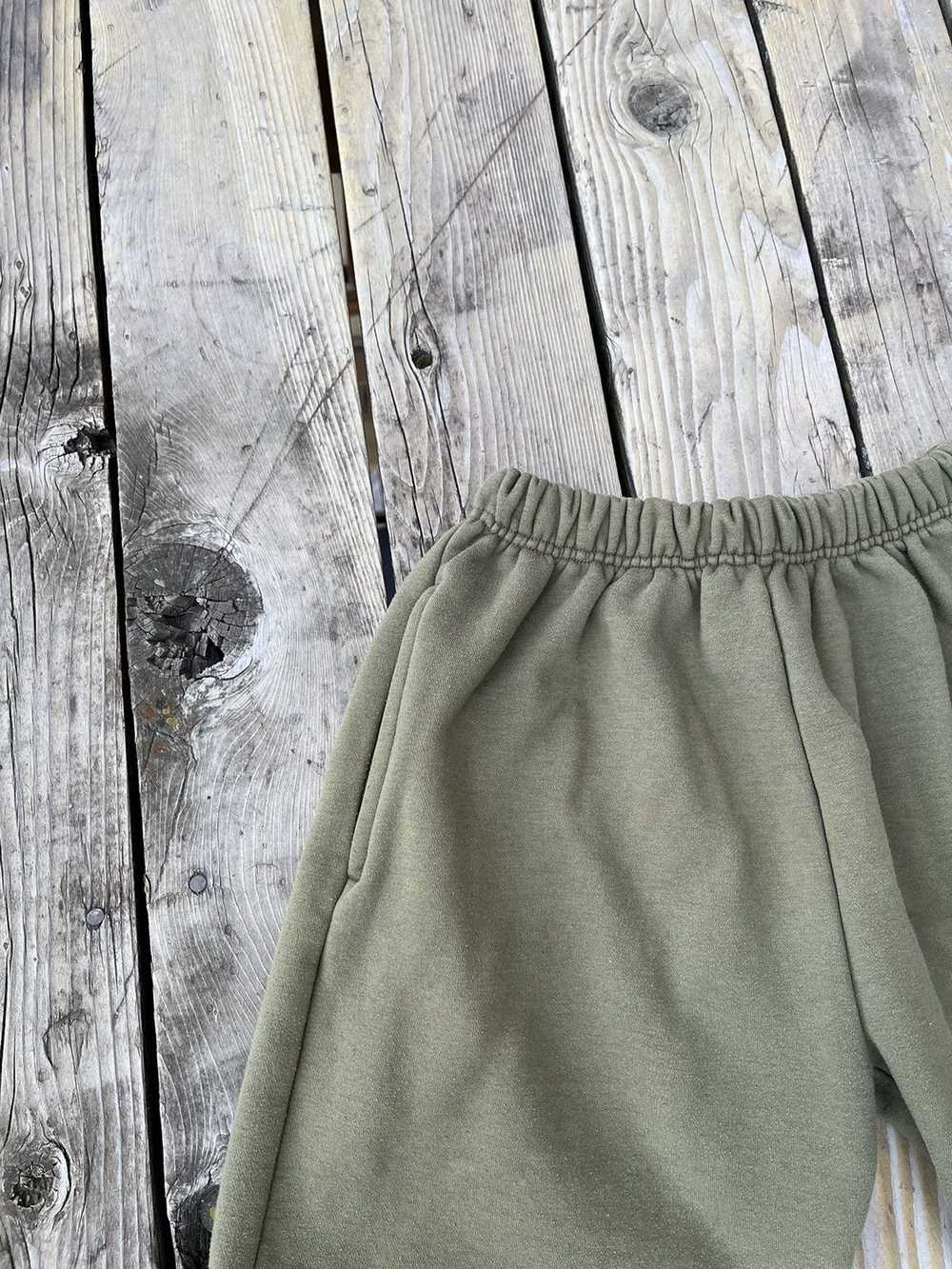 Streetwear × Vintage Olive Fleece Sweat Shorts - image 4