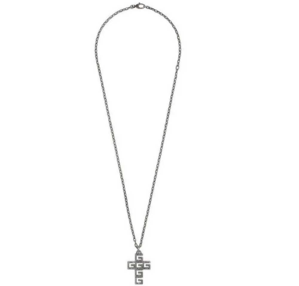 Gucci × Vintage Gucci G Cube Cross Necklace - image 3