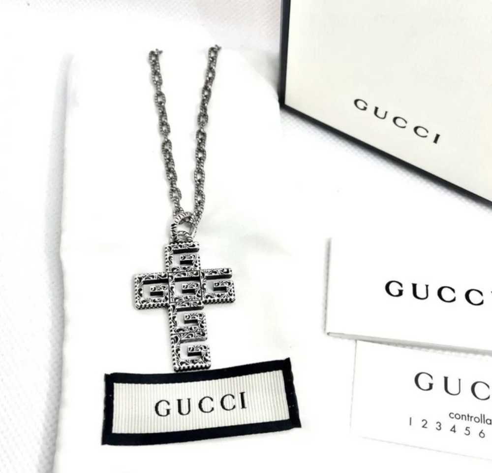 Gucci × Vintage Gucci G Cube Cross Necklace - image 7