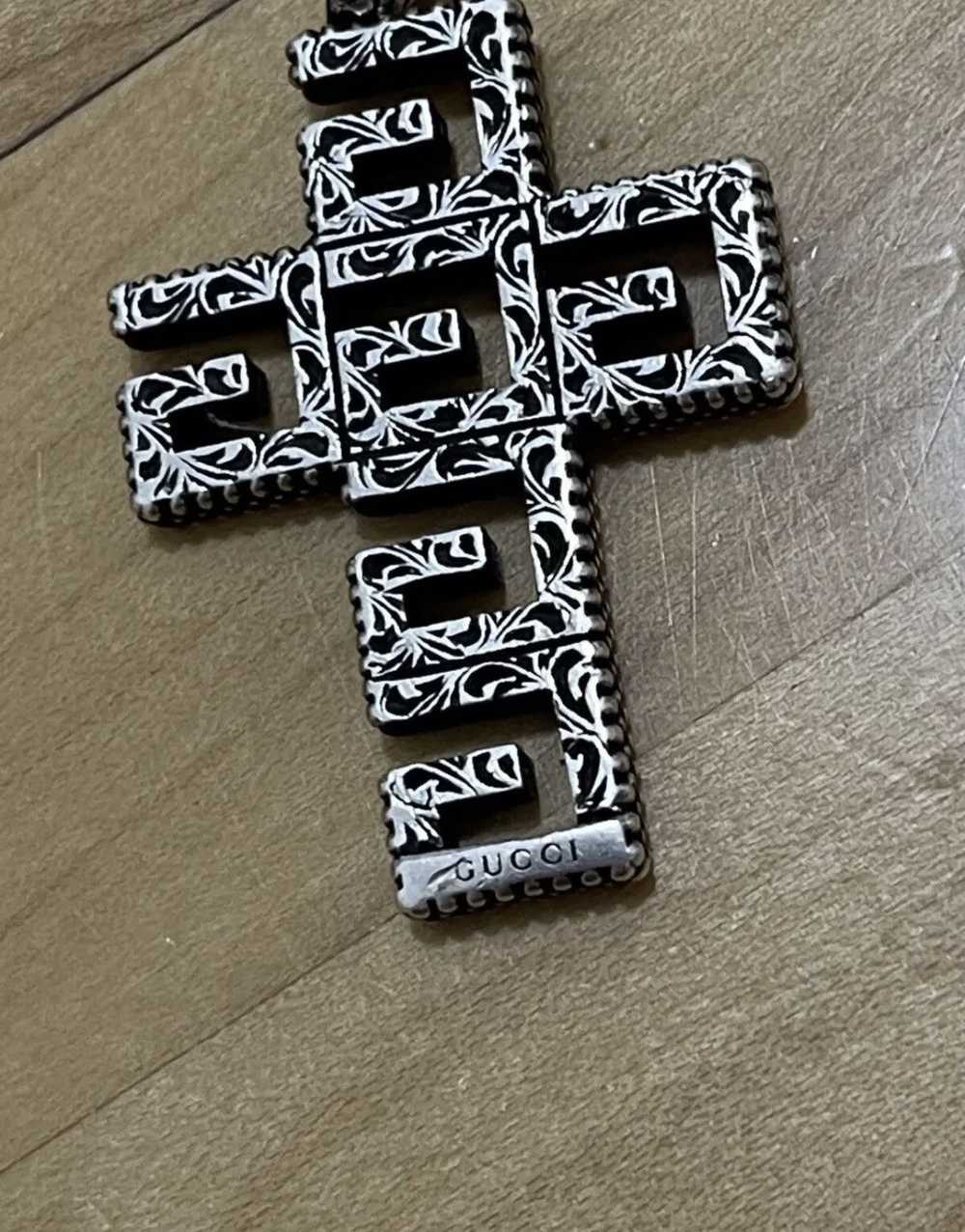 Gucci × Vintage Gucci G Cube Cross Necklace - image 8