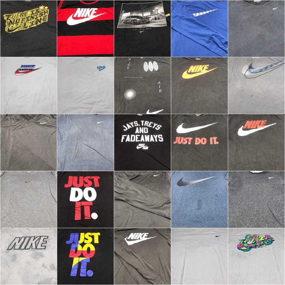 Lot of 25 Nike Graphic Embroidered Swoosh T-Shirt… - image 1
