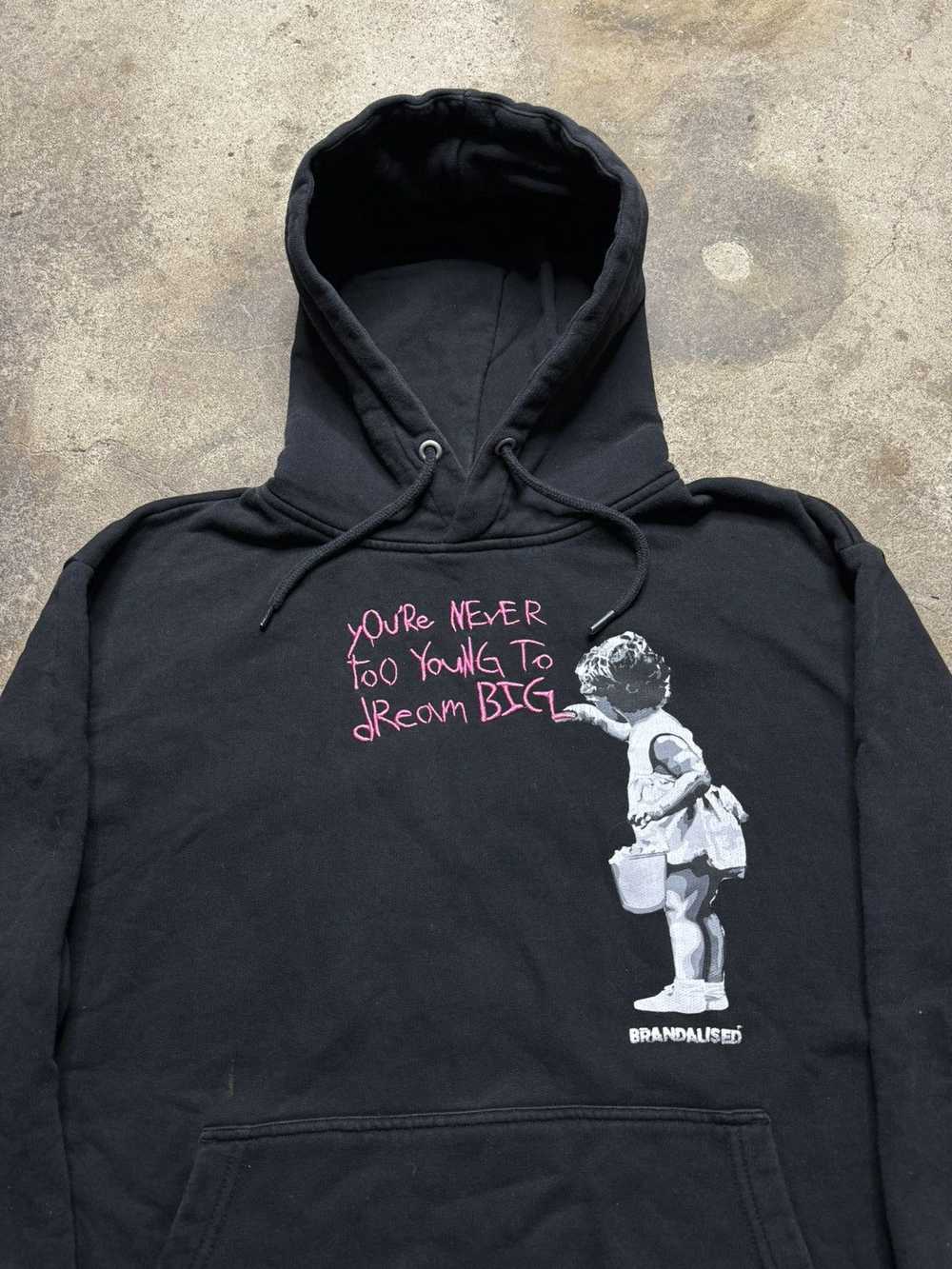 Rare × Streetwear Sick Rare Banksy Black Hoodie S… - image 5