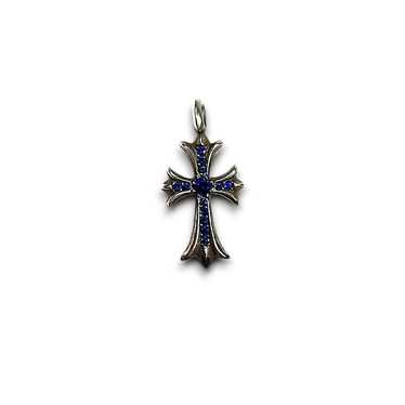 Chrome Hearts Sapphire Tiny Cross Pendant .925 Si… - image 1
