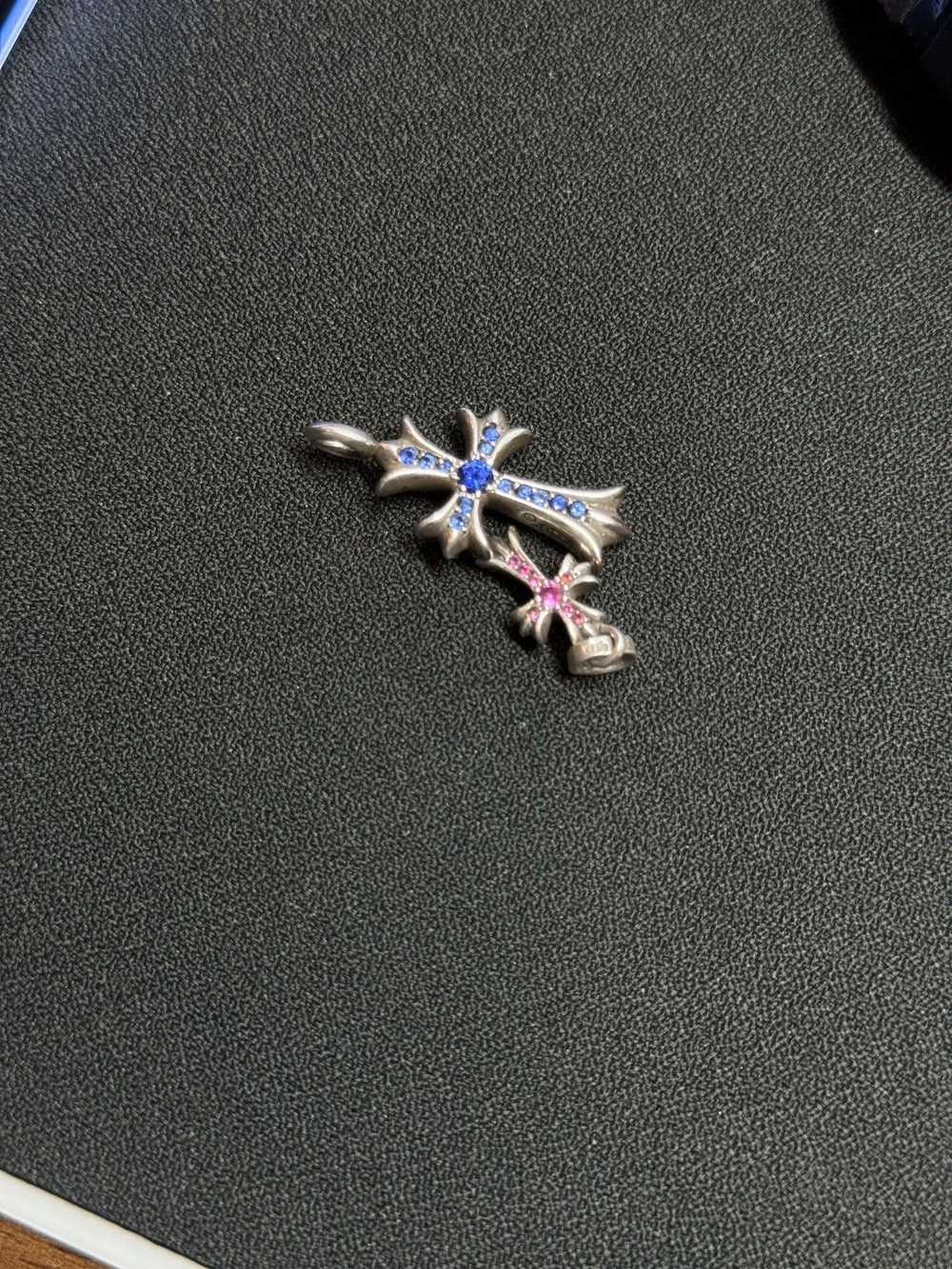 Chrome Hearts Sapphire Tiny Cross Pendant .925 Si… - image 6