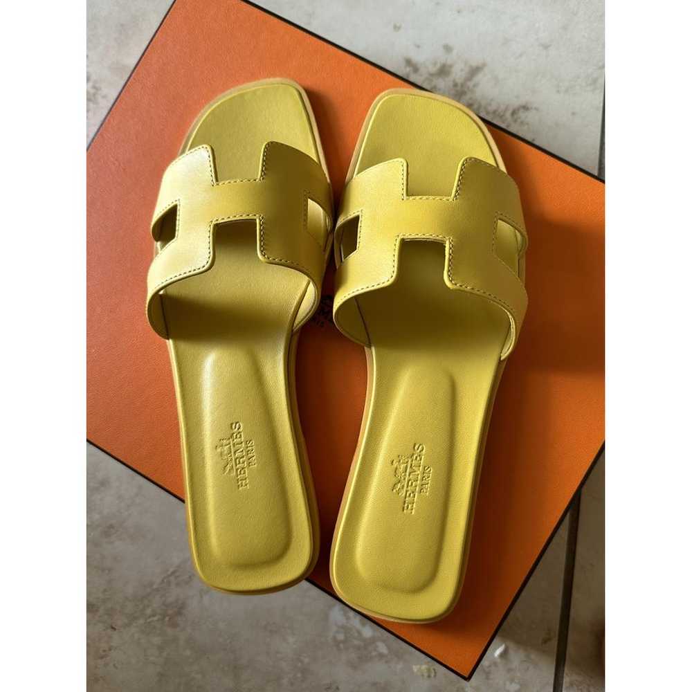 Hermès Oran leather sandal - image 2