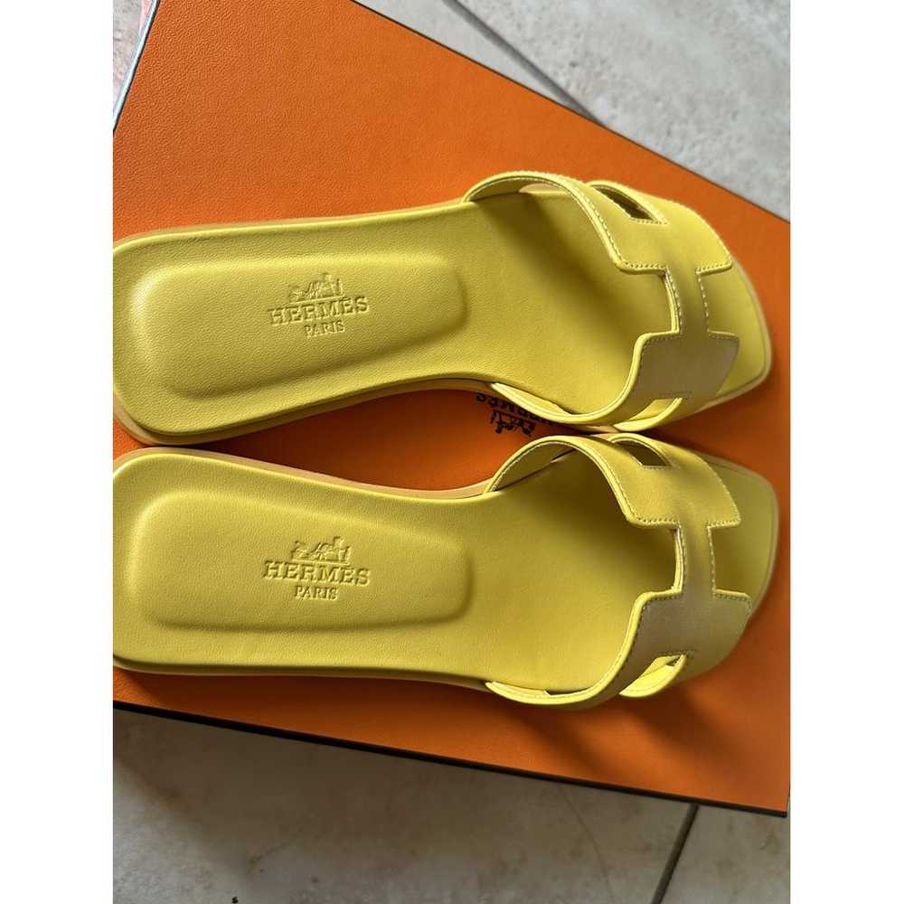 Hermès Oran leather sandal - image 3