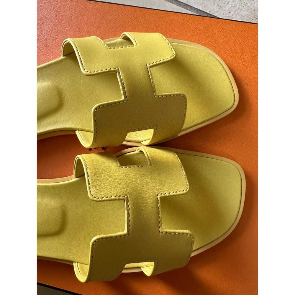 Hermès Oran leather sandal - image 4