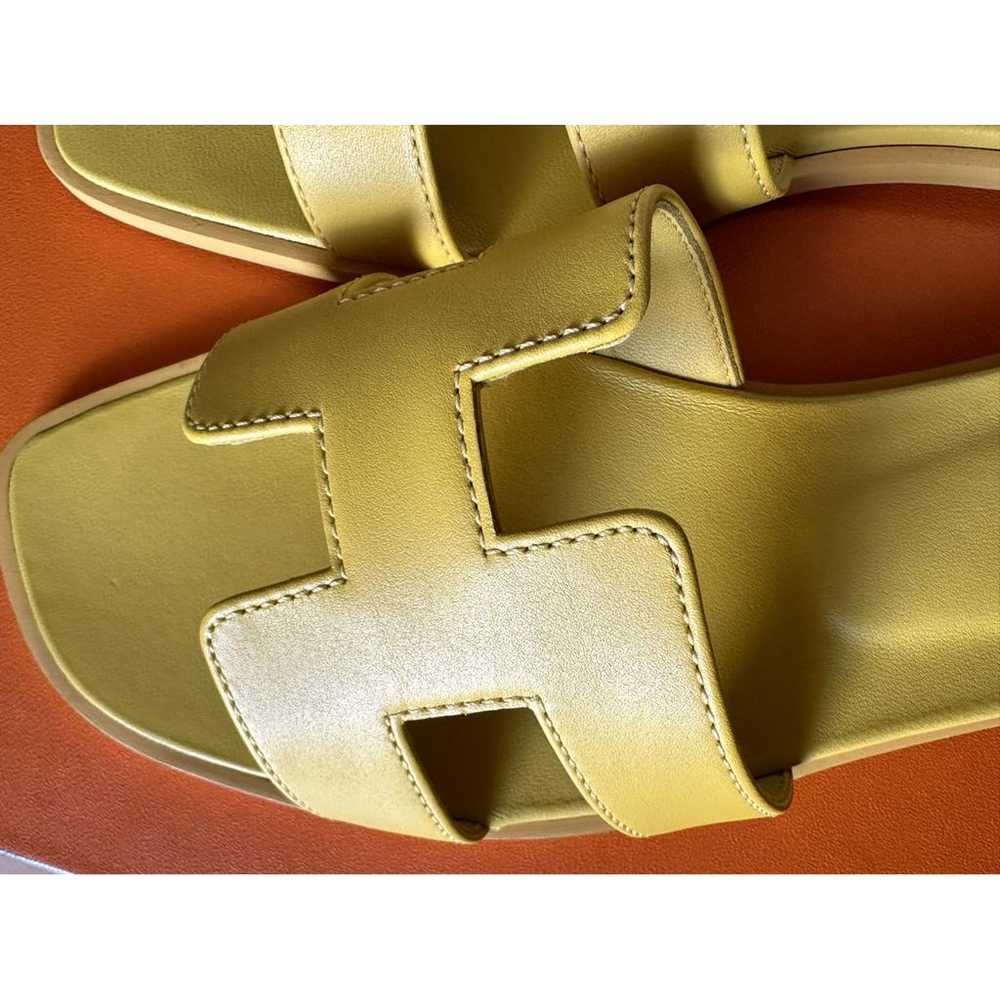 Hermès Oran leather sandal - image 8