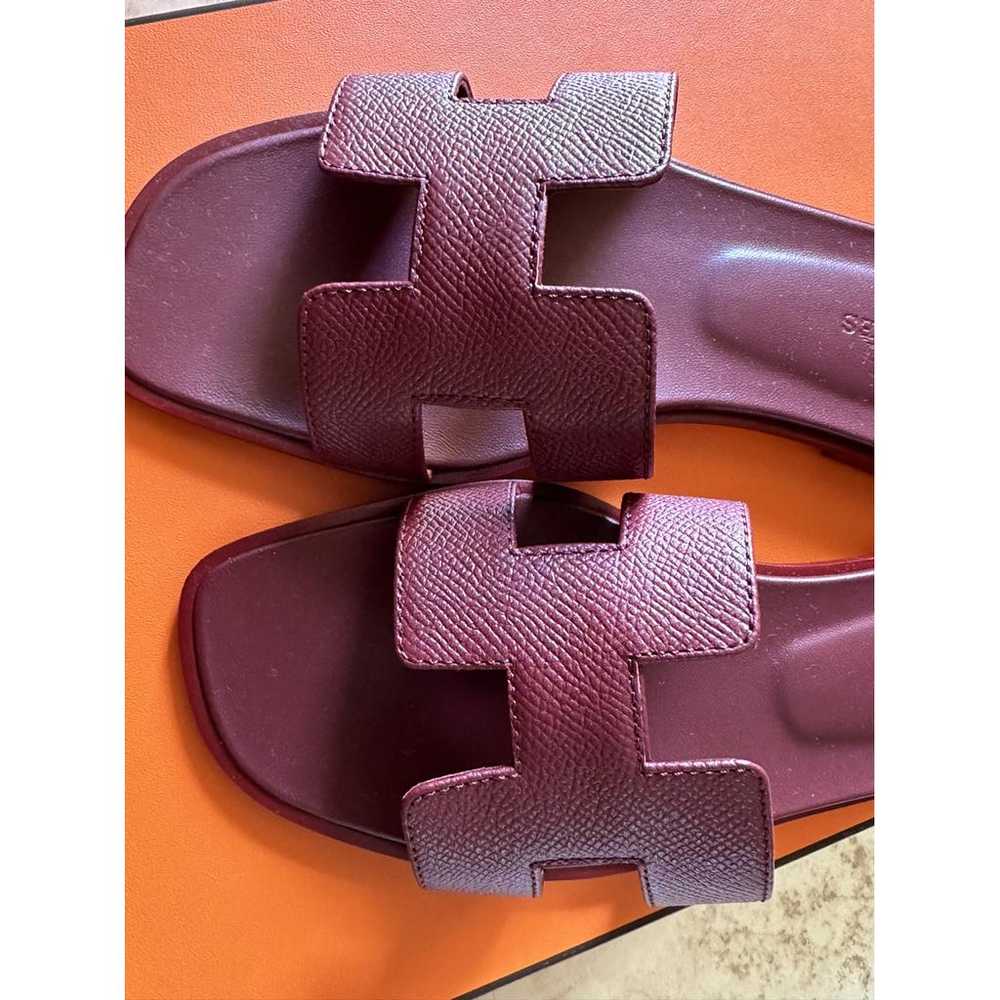 Hermès Oran leather sandal - image 10