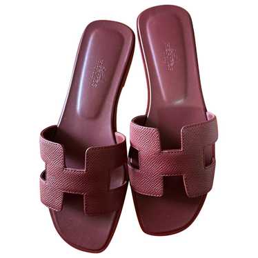 Hermès Oran leather sandal - image 1