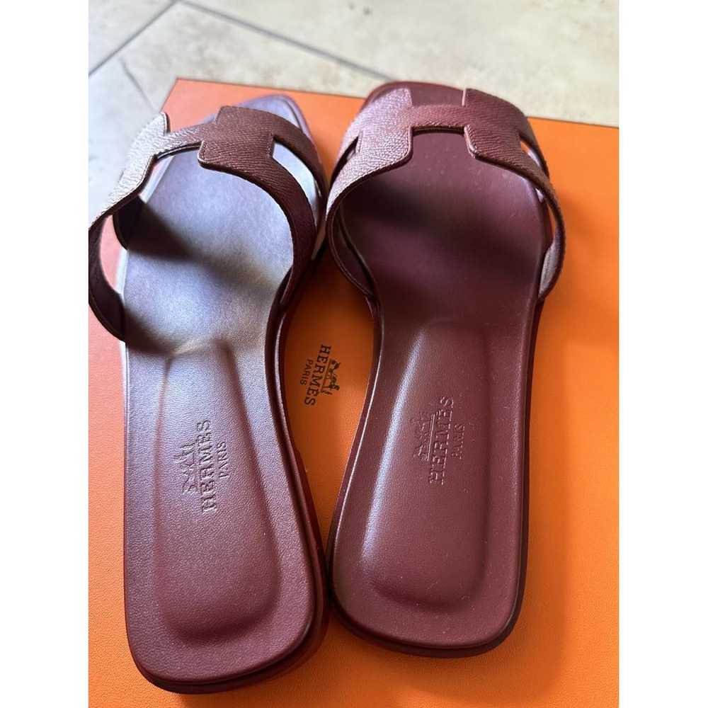 Hermès Oran leather sandal - image 3