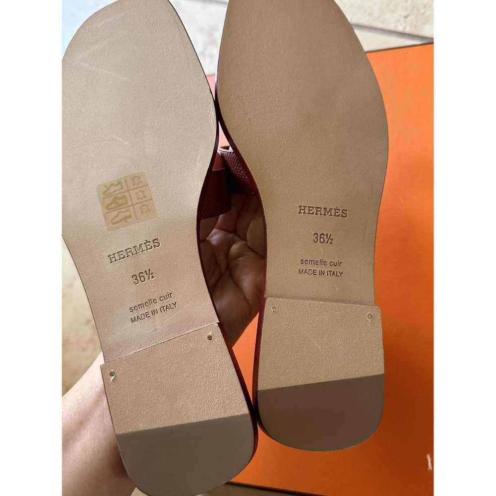 Hermès Oran leather sandal - image 6
