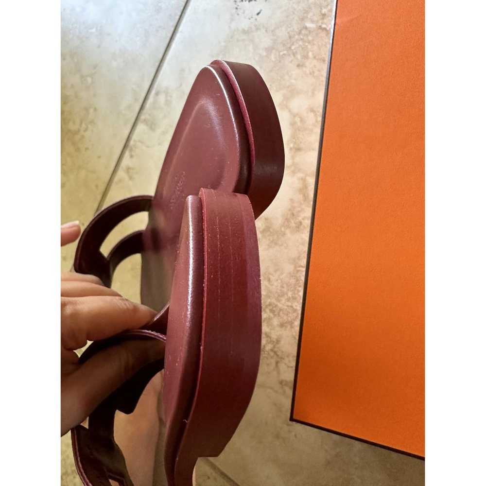 Hermès Oran leather sandal - image 8