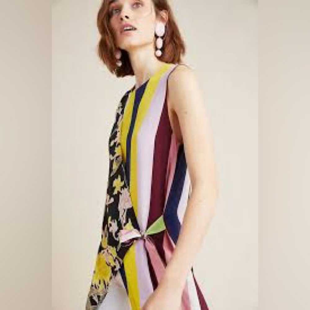 Diane Von Furstenberg Sedona Silk Stripe Wrap top… - image 4