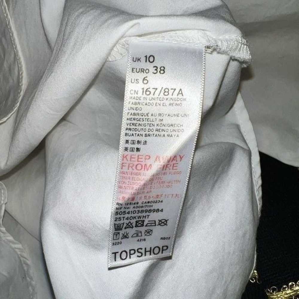 Top shop boutique white long sleeve open top size… - image 5