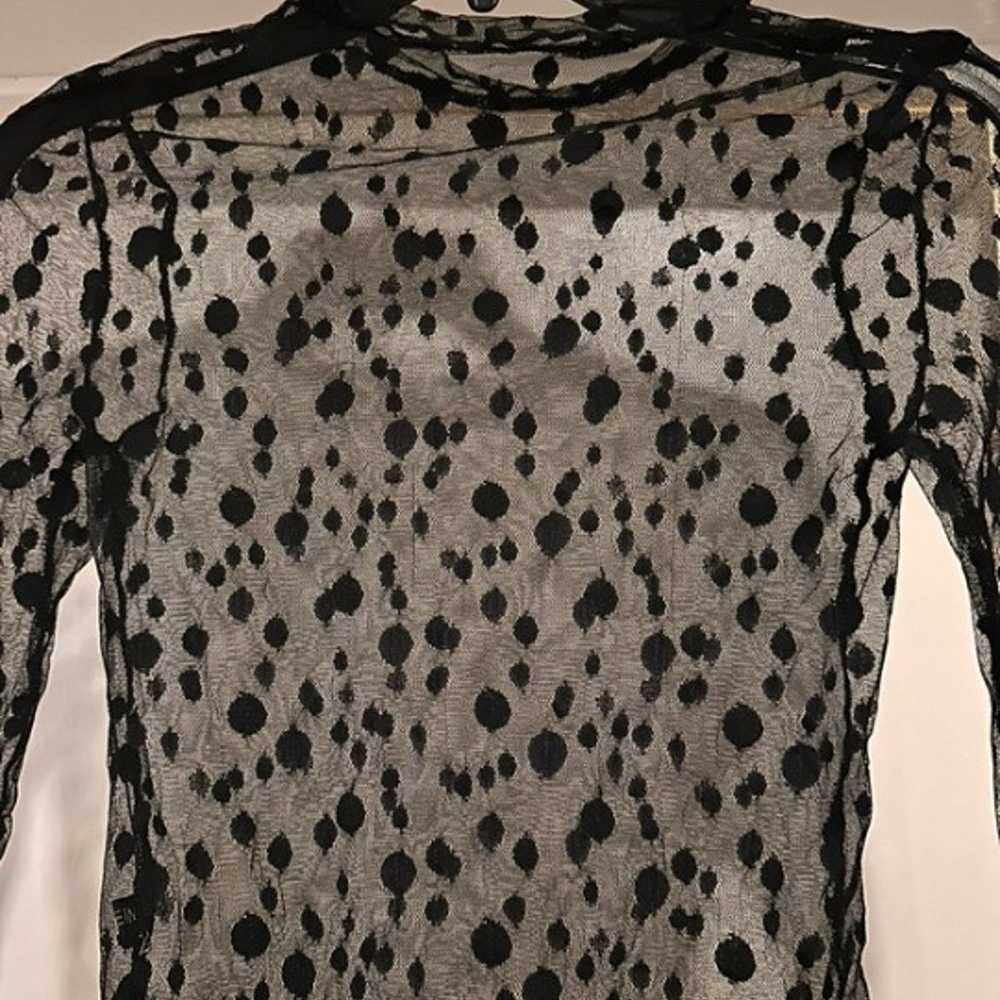 Sheer Black Dotted Top - image 3