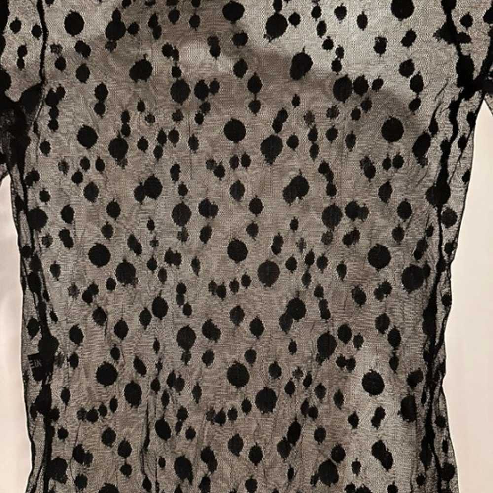 Sheer Black Dotted Top - image 4
