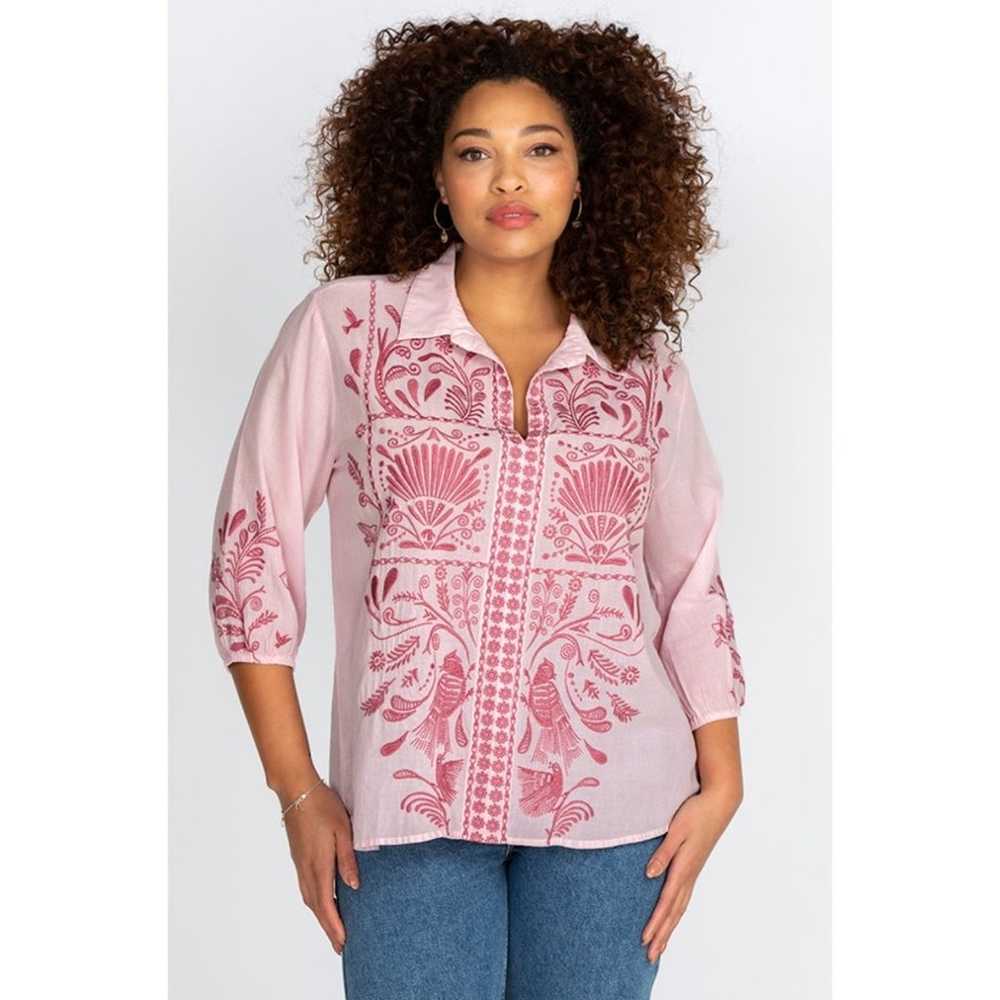 Johnny Was Orla Wander Blouse Embroidered Boho Bl… - image 1