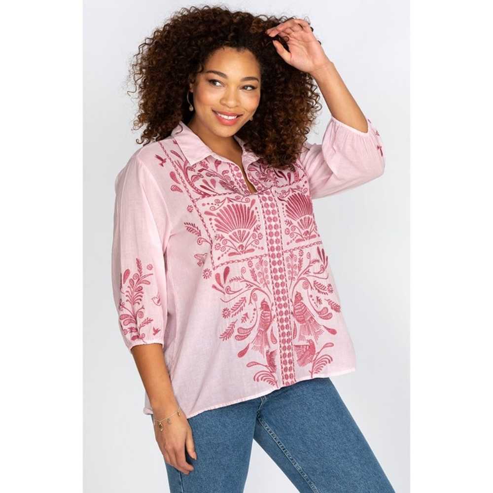 Johnny Was Orla Wander Blouse Embroidered Boho Bl… - image 2