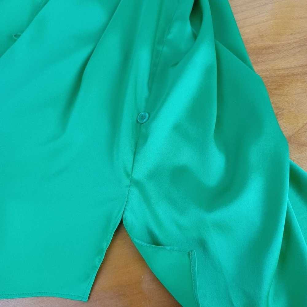 SER.O.YA Karry Silk Blend Shirt Size S In Kelly G… - image 10