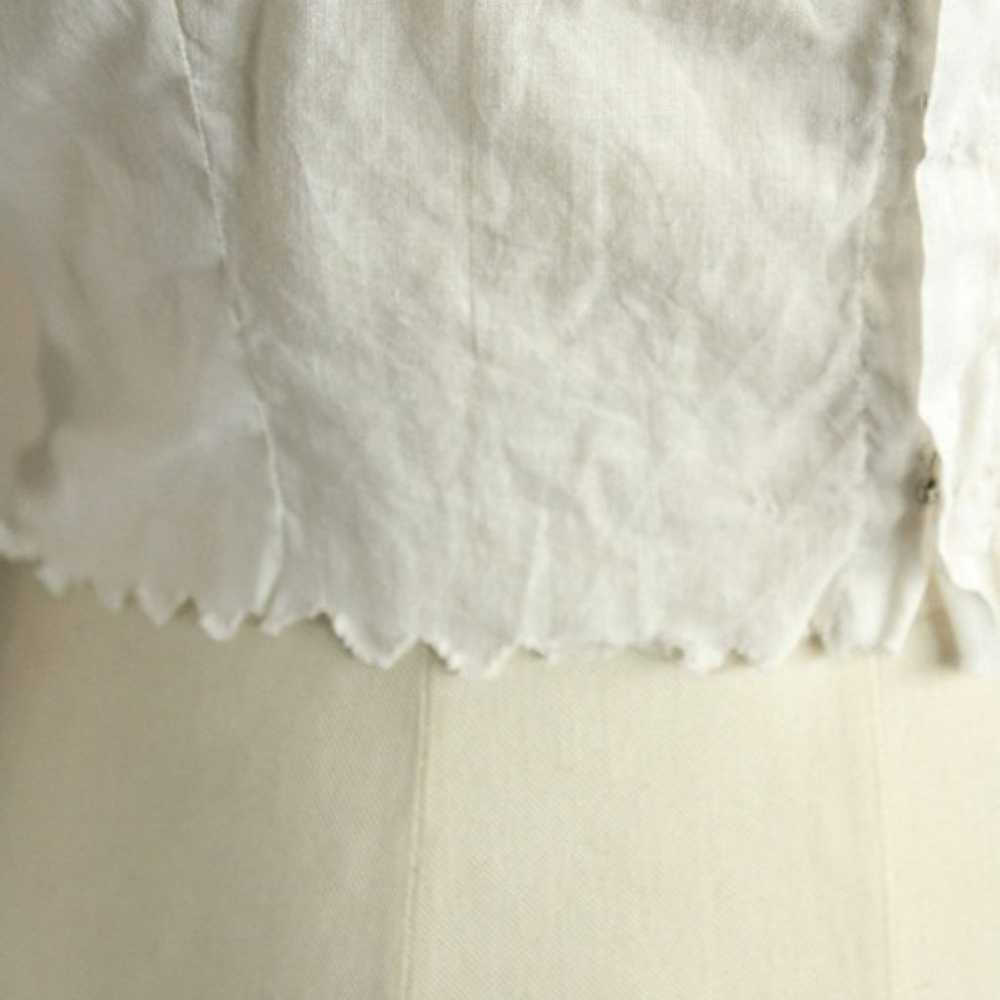 Antique 1900s Blouse In White With Lace Front. Pi… - image 10