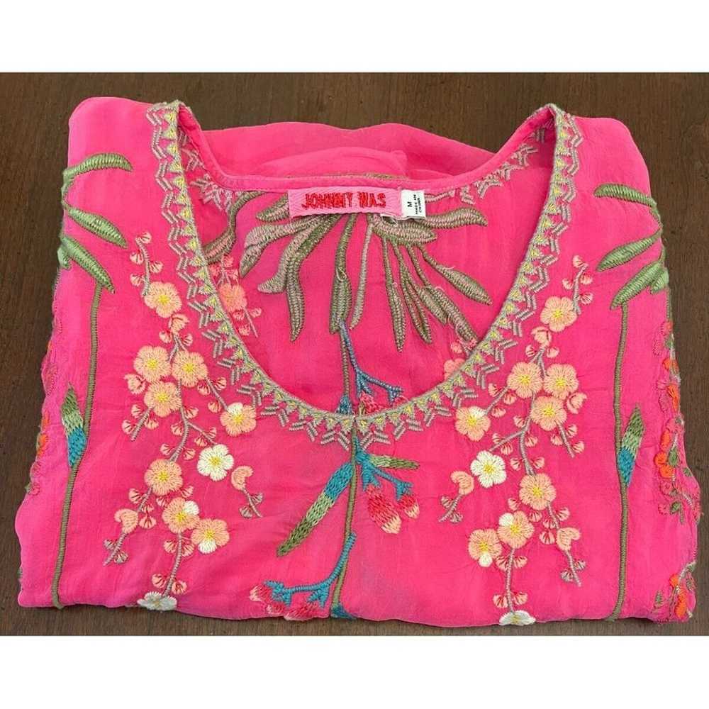 Johnny Was Embroidered Gia Blouse Paradise Pink S… - image 7