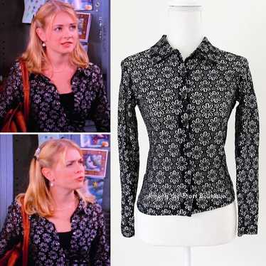 Rare 90s Vintage Floral Blouse Alt. ASO Sabrina i… - image 1