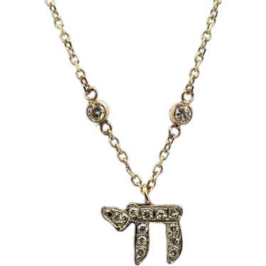 Modern Diamond Chai Pendant Diamond By The Yard Ne