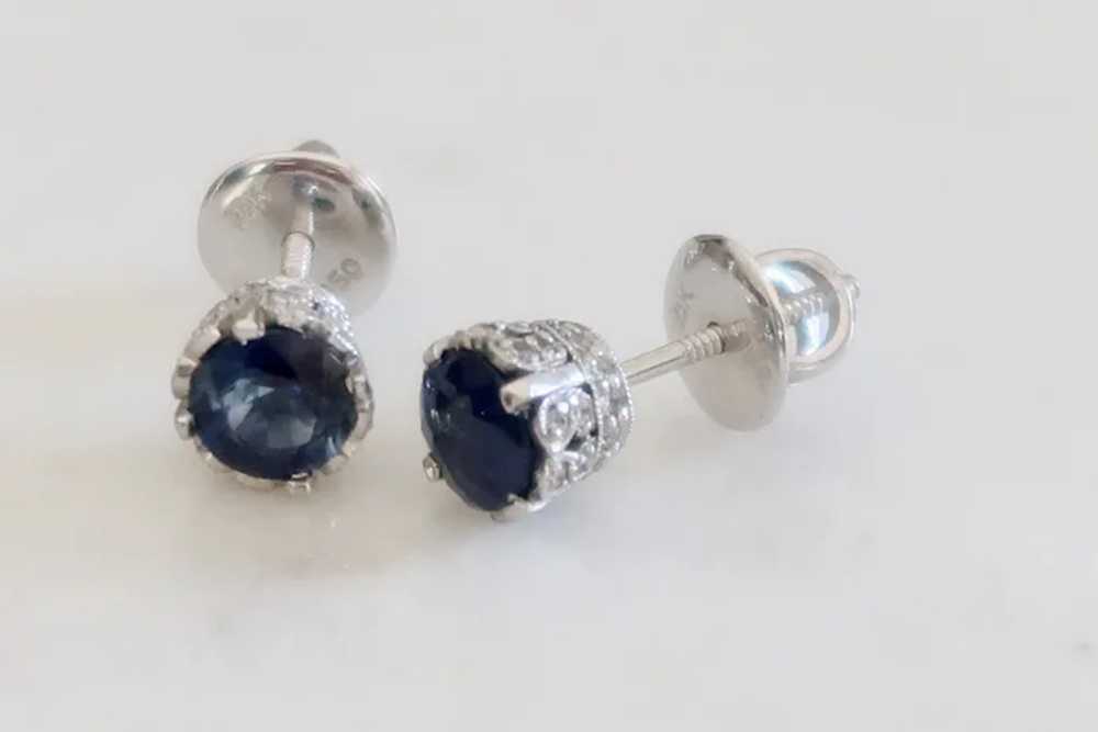 Antique 2.00tcw Sapphires  .28tcw Diamond Platinu… - image 9