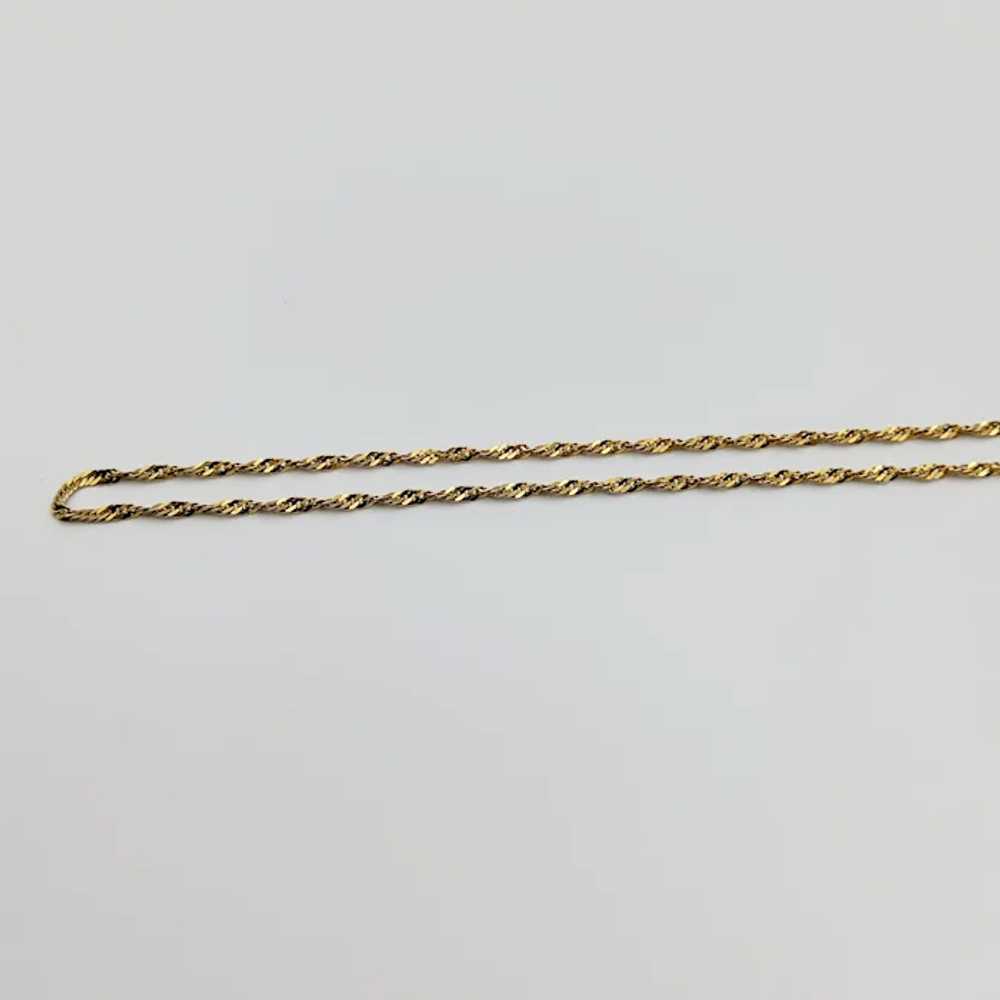 14K  24 inch Singapore Chain Necklace - image 5