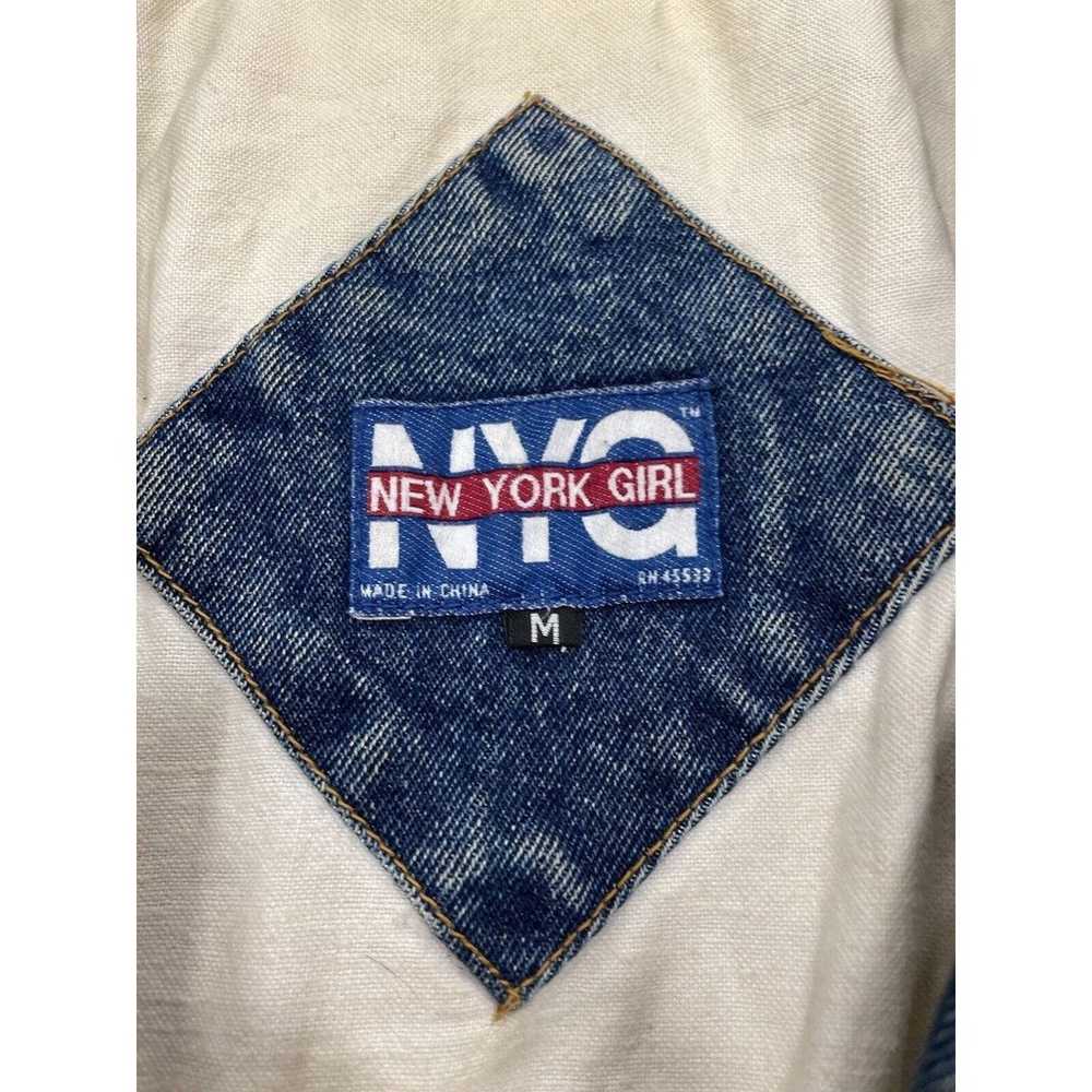 Rare Y2K Vintage Denim Patchwork Jacket Size Medi… - image 4