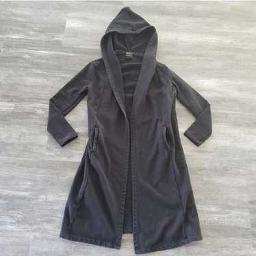Black Classic F21 Longline Hooded Trench - image 1