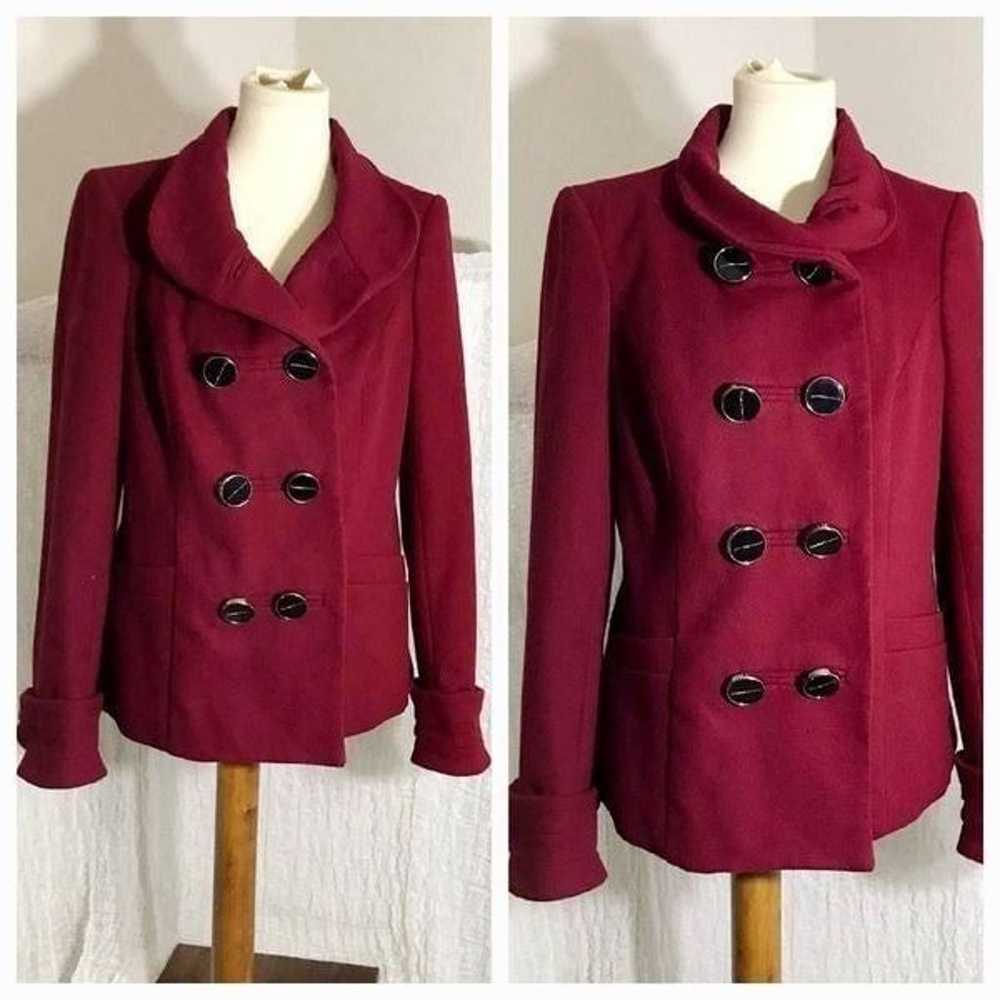 The Limited Wool Blend Red Winter Coat Size M - image 1