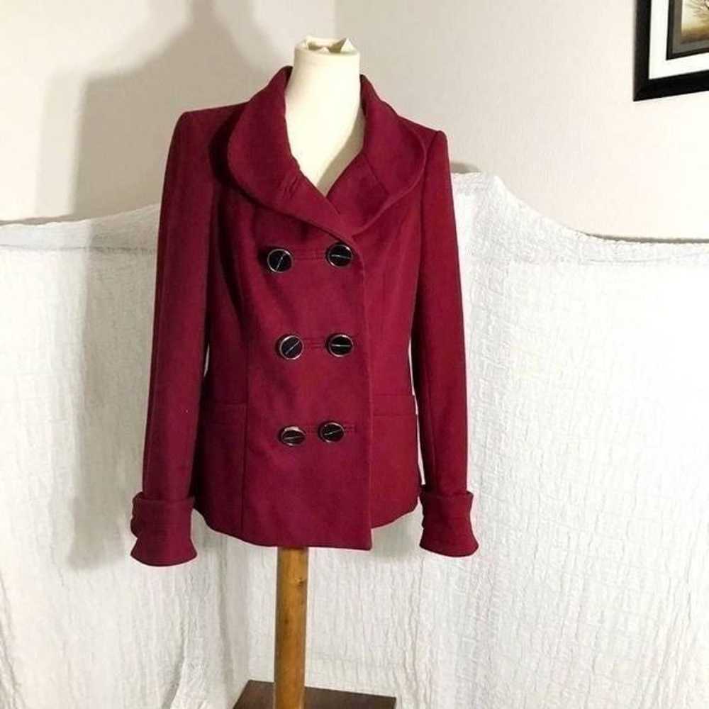 The Limited Wool Blend Red Winter Coat Size M - image 2