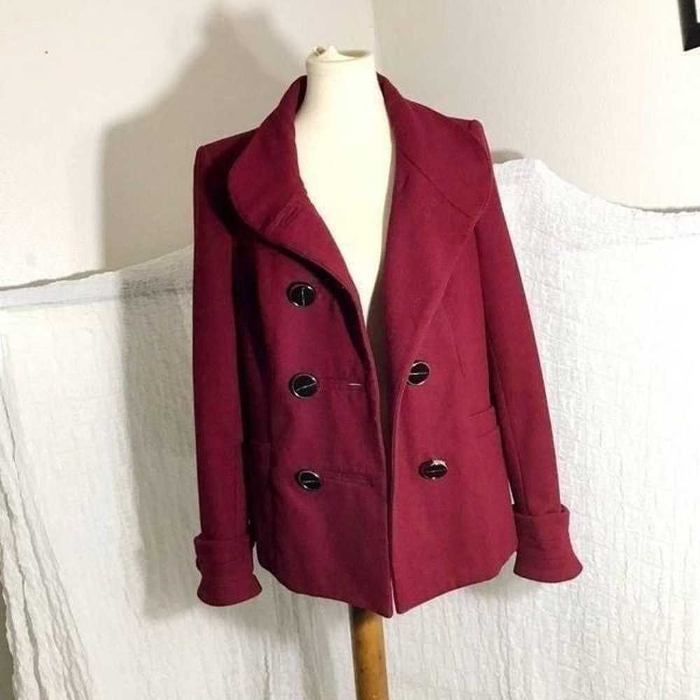 The Limited Wool Blend Red Winter Coat Size M - image 4