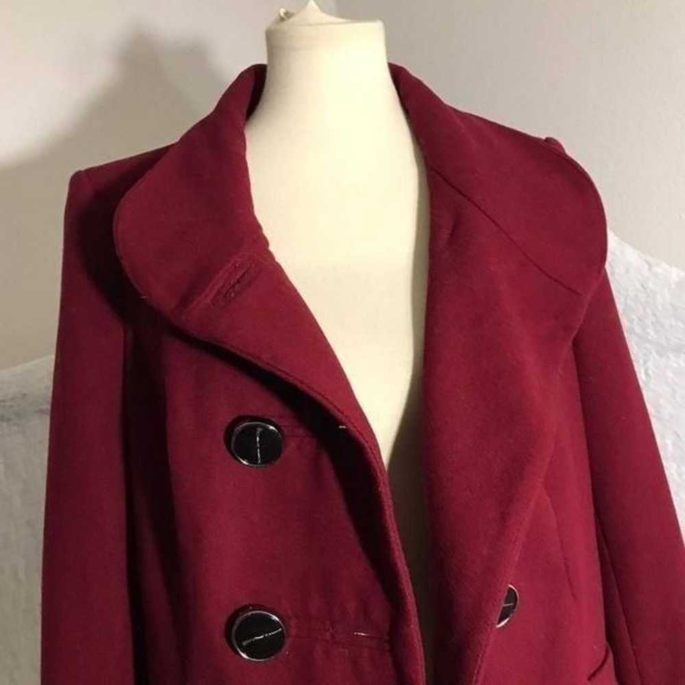 The Limited Wool Blend Red Winter Coat Size M - image 5