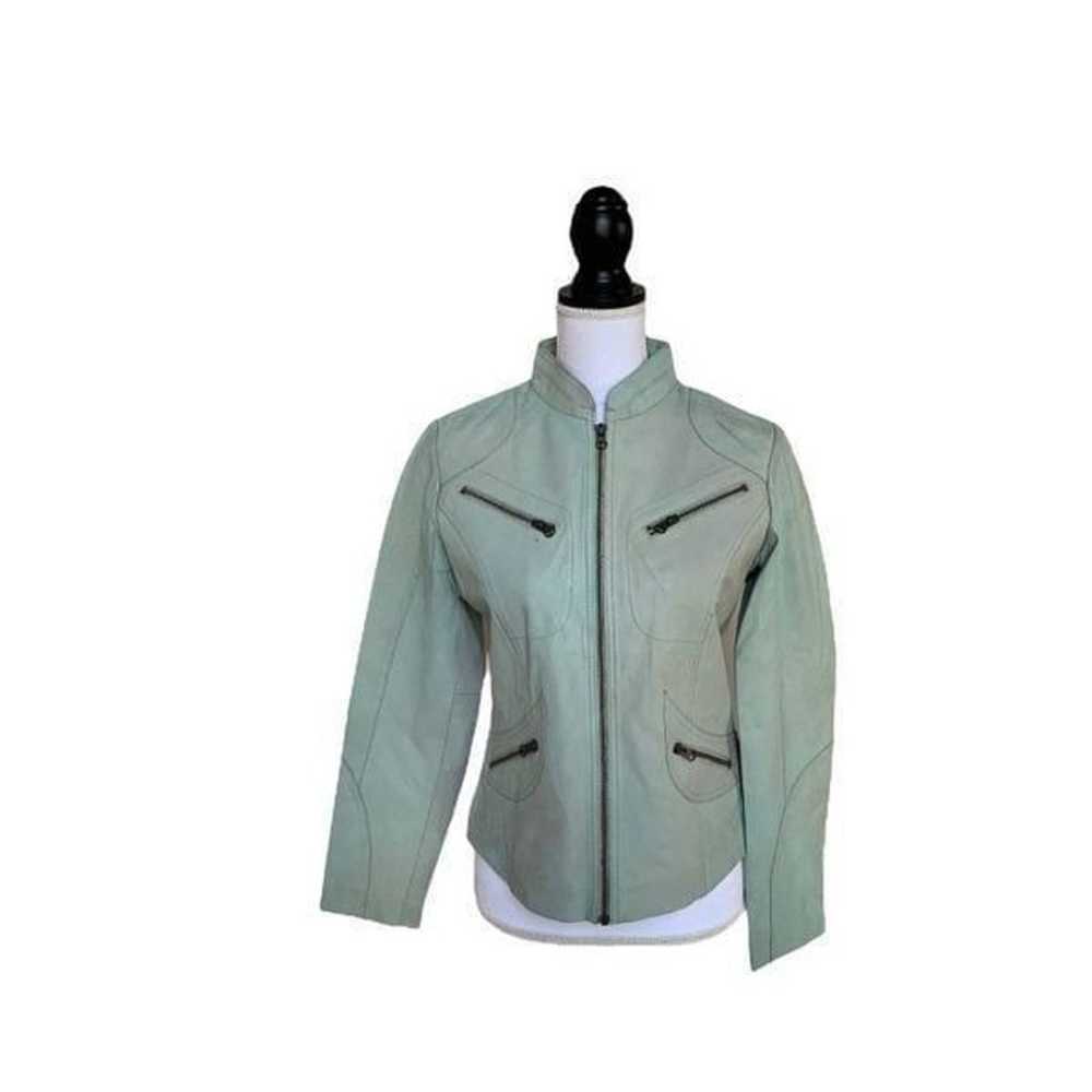 Women's tie dye genuine leather jacket - image 1
