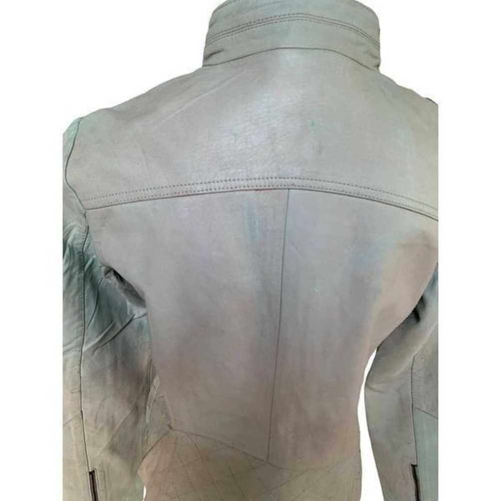 Women's tie dye genuine leather jacket - image 5