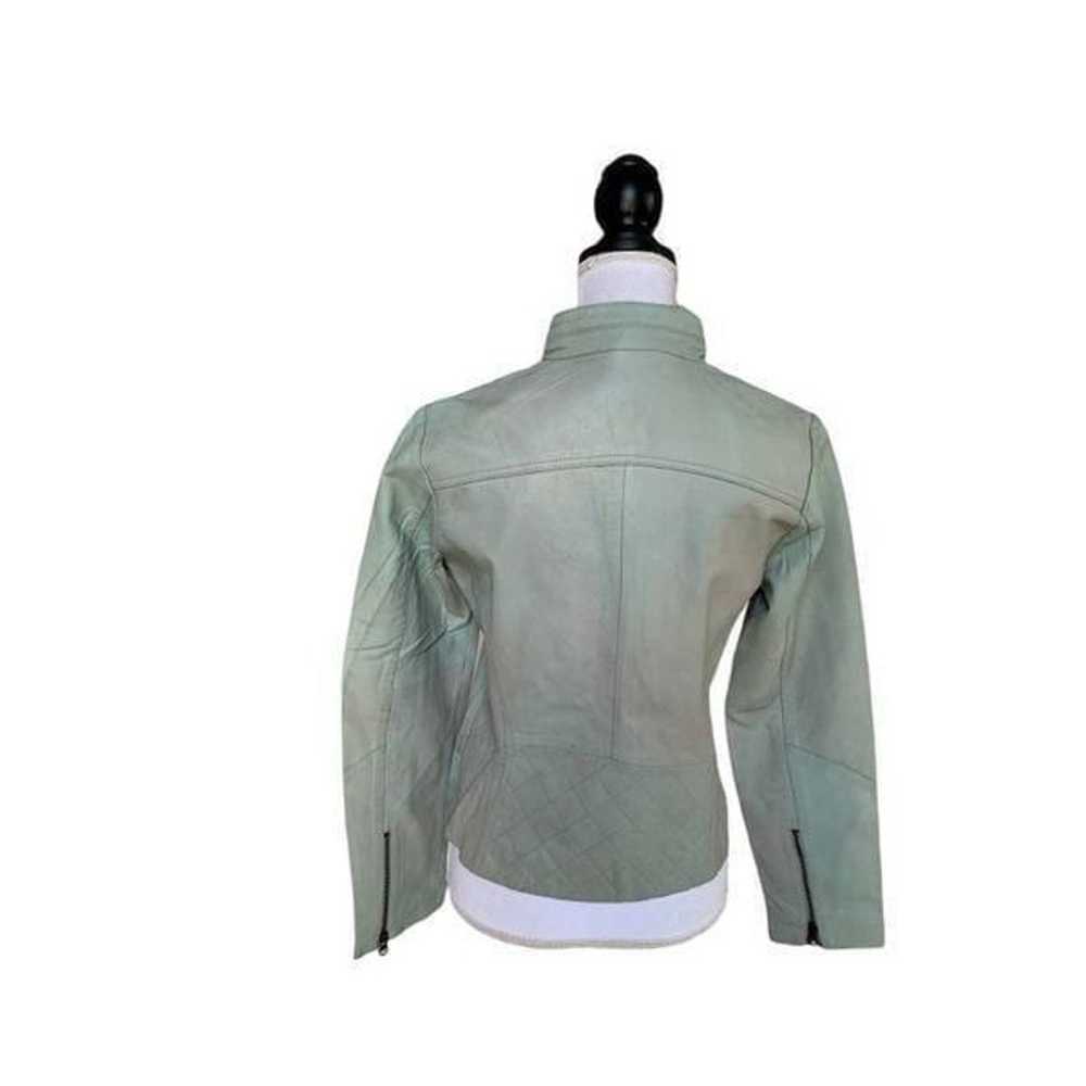Women's tie dye genuine leather jacket - image 6