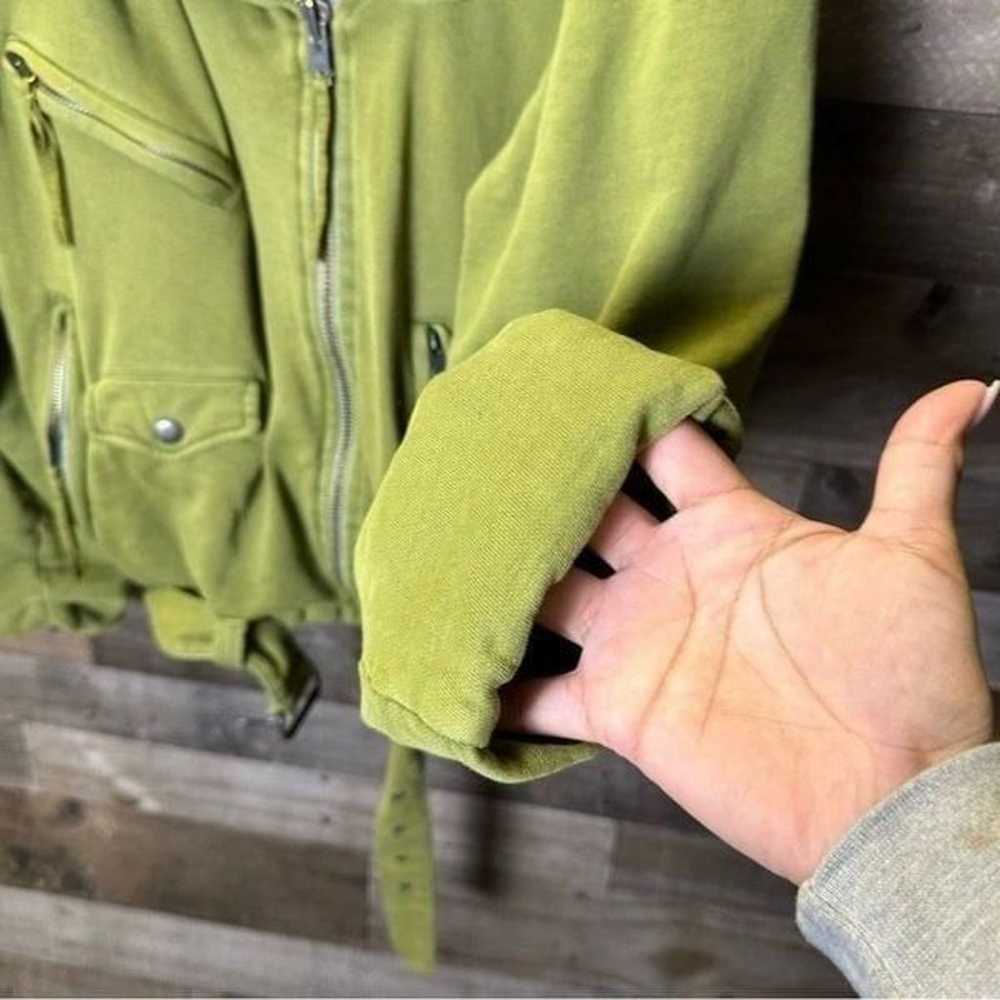 We the Free Rebel Knit Moto Jacket green oversize… - image 5