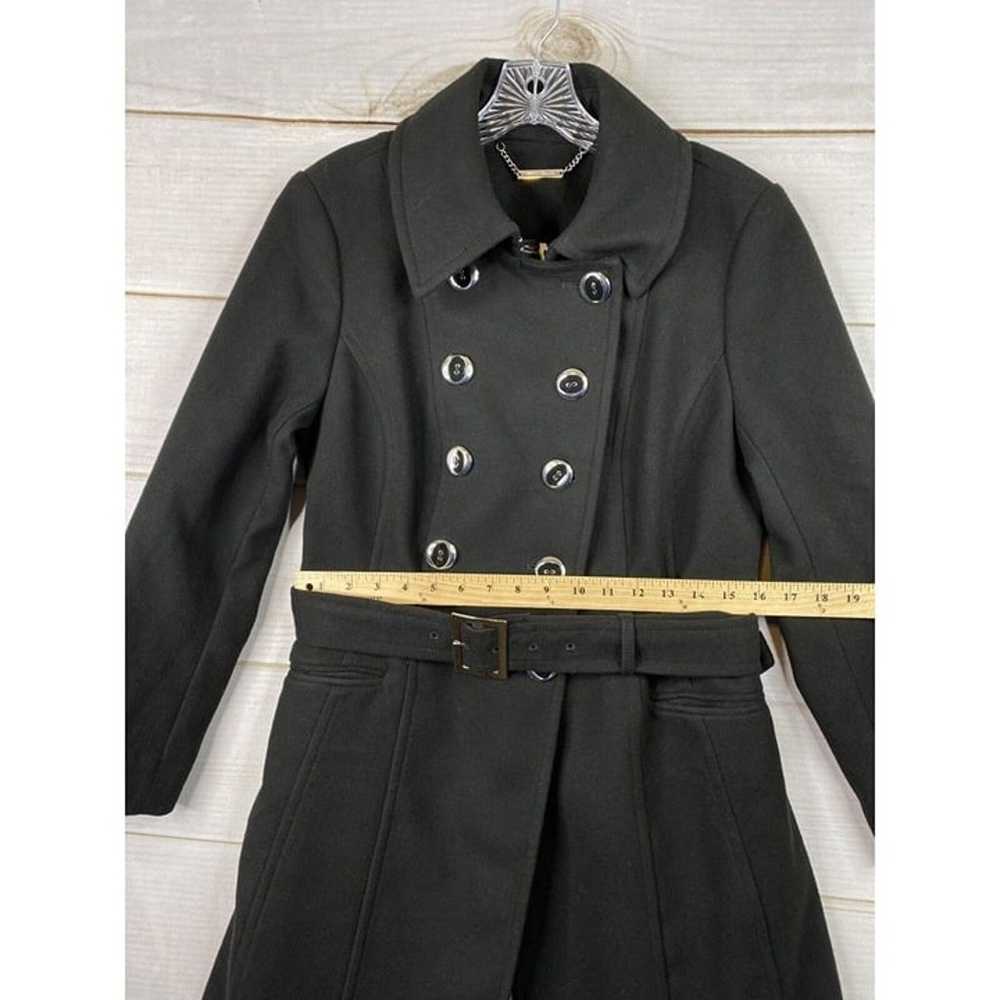 WHBM Trench Coat Womens M Black Double Breasted B… - image 7