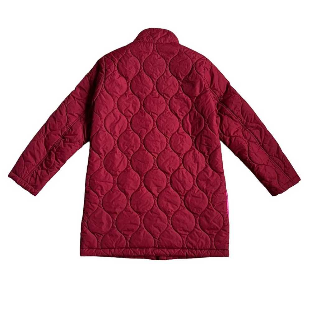 J. Crew Factory Women’s Collared Red Quilted Long… - image 5