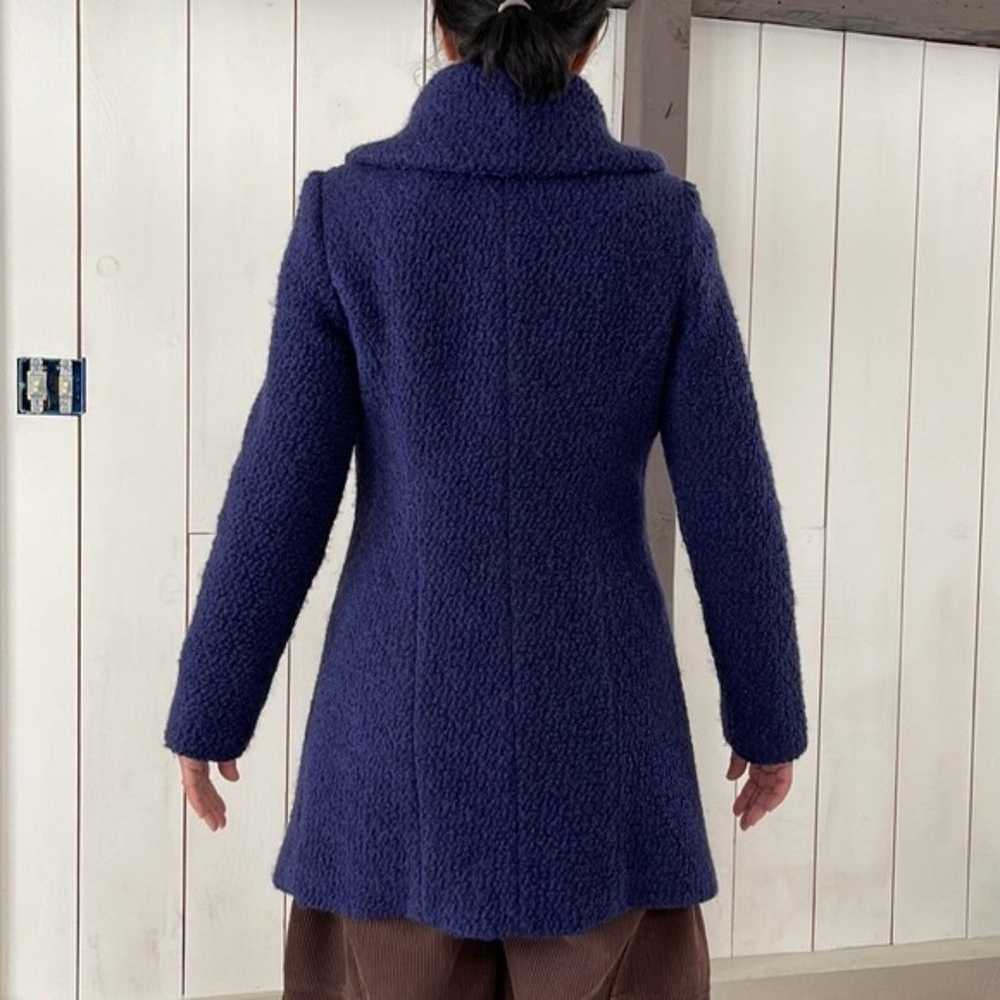 Dawn Levy Adelaide Boucle Wool Coat Navy Blue siz… - image 10