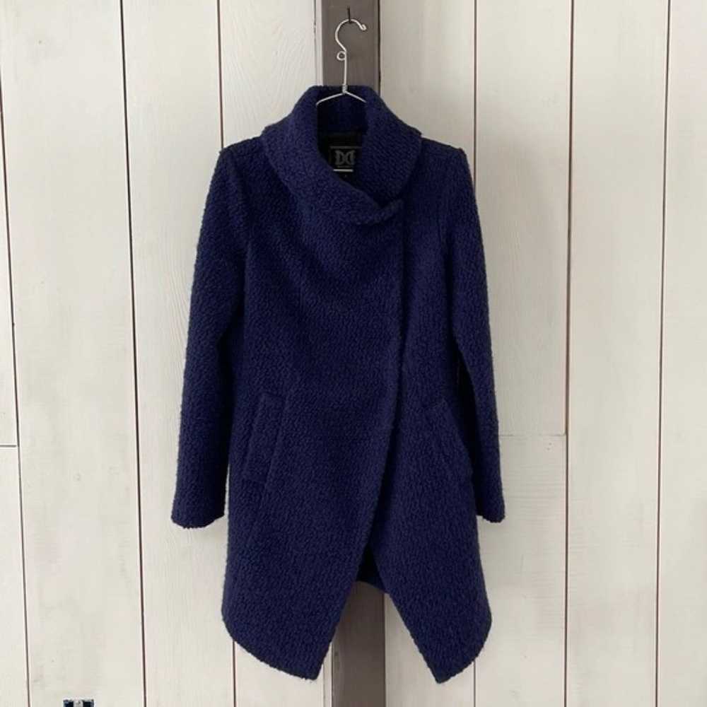 Dawn Levy Adelaide Boucle Wool Coat Navy Blue siz… - image 3