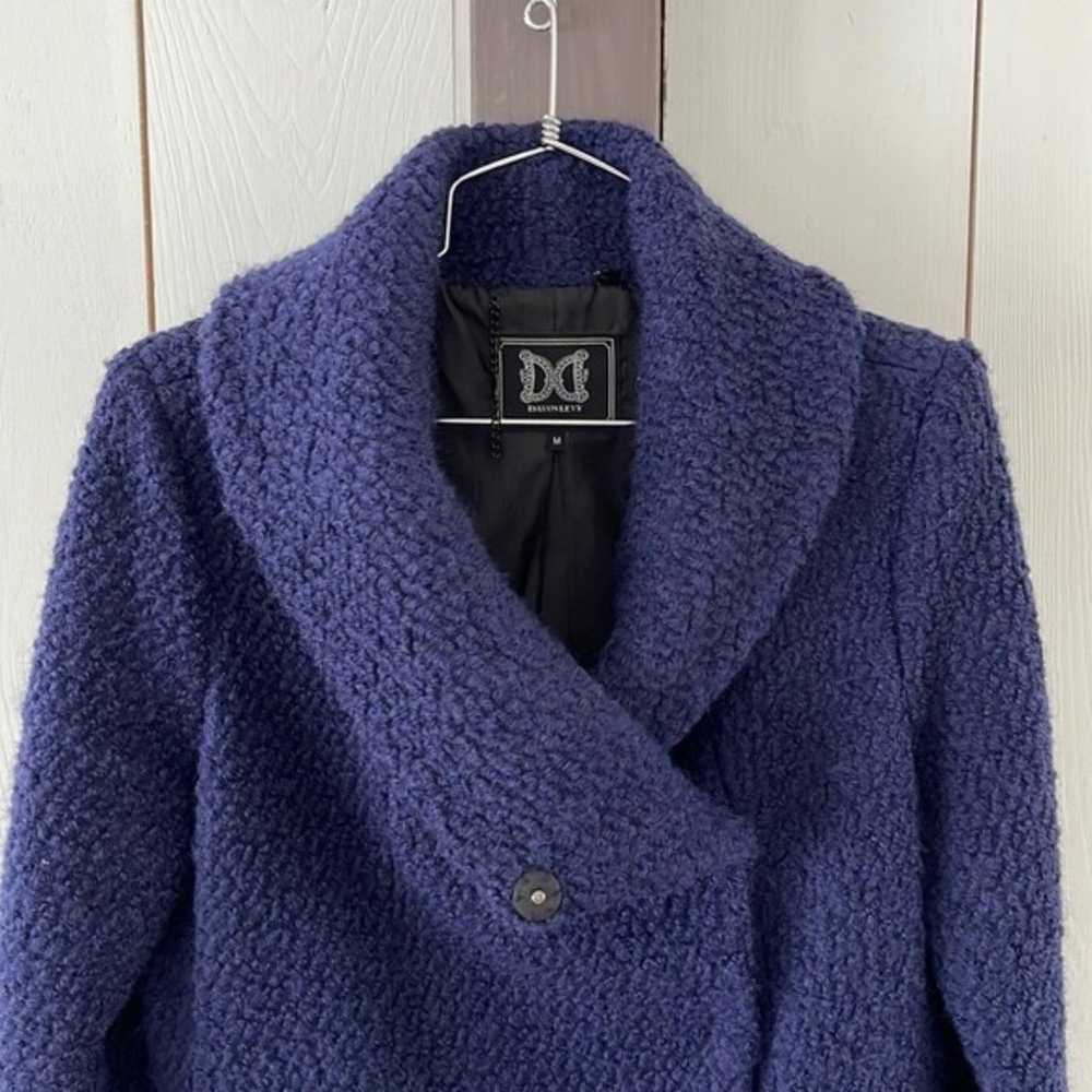 Dawn Levy Adelaide Boucle Wool Coat Navy Blue siz… - image 6