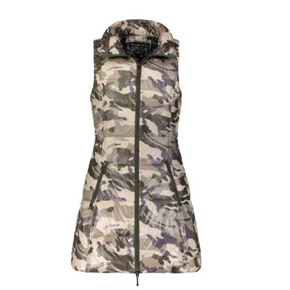 Anorak Long Down Packable Vest in Camo Size Small - image 1