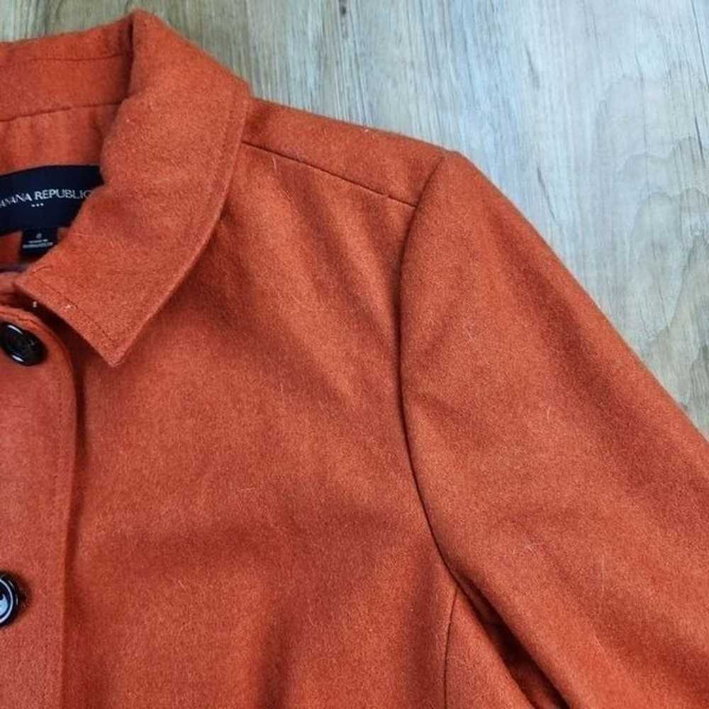 Banana Republic Orange Wool Blend Jacket Size 8 - image 6