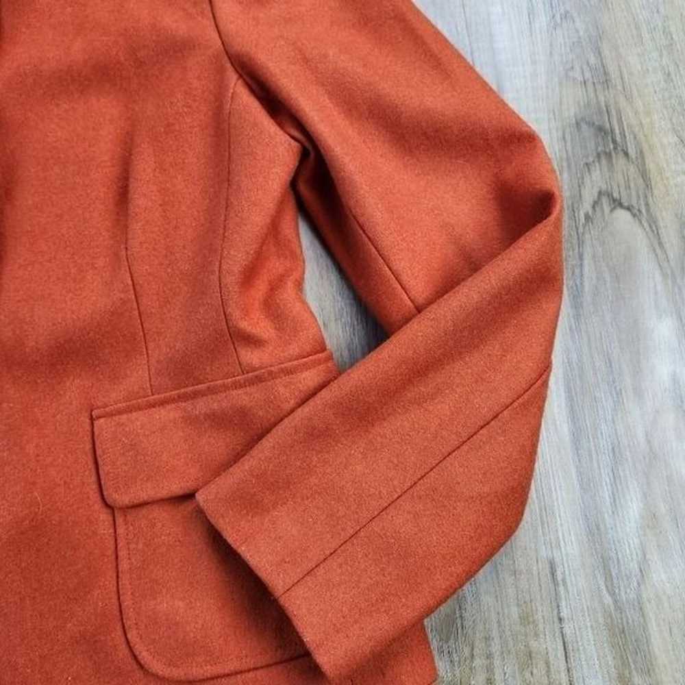 Banana Republic Orange Wool Blend Jacket Size 8 - image 7