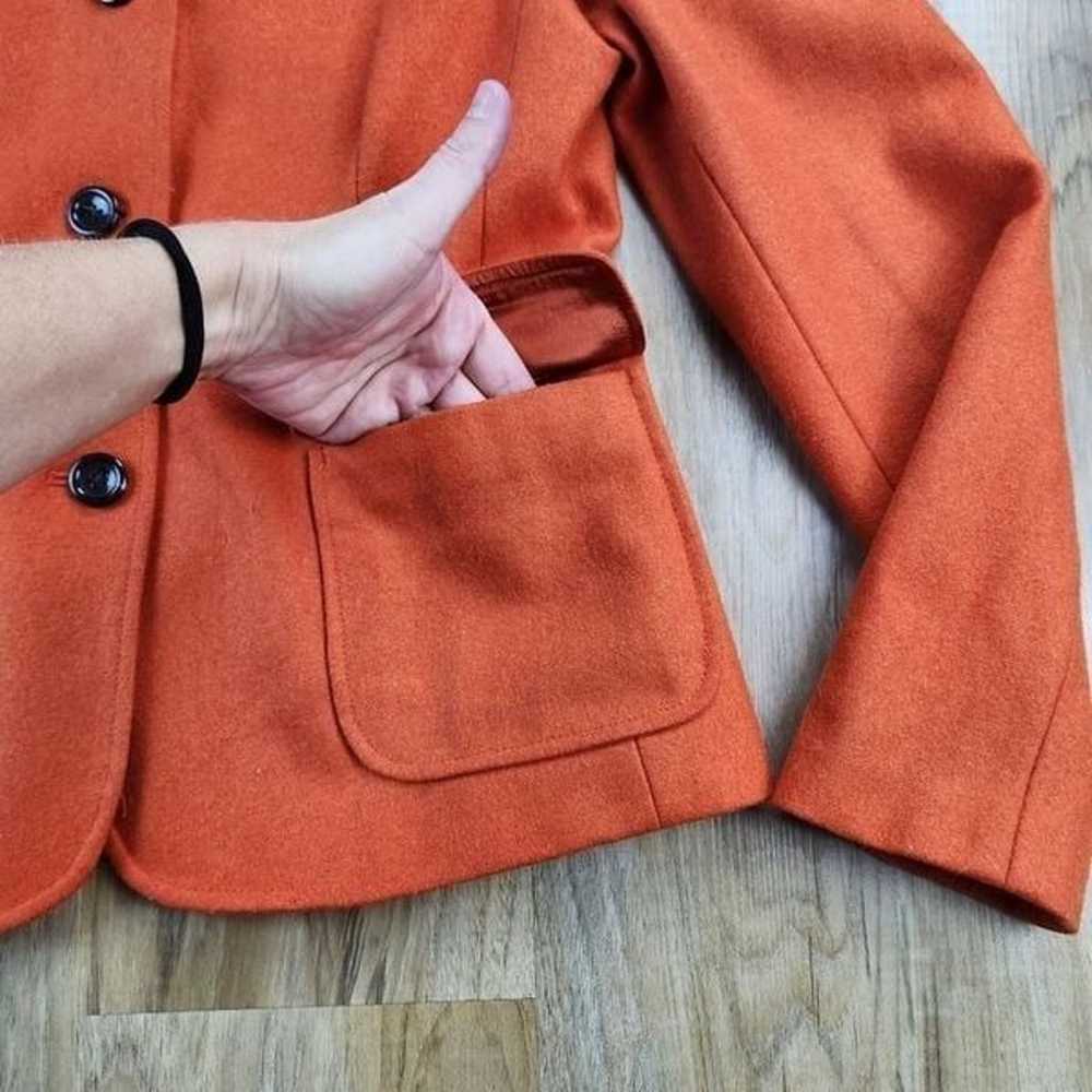 Banana Republic Orange Wool Blend Jacket Size 8 - image 8
