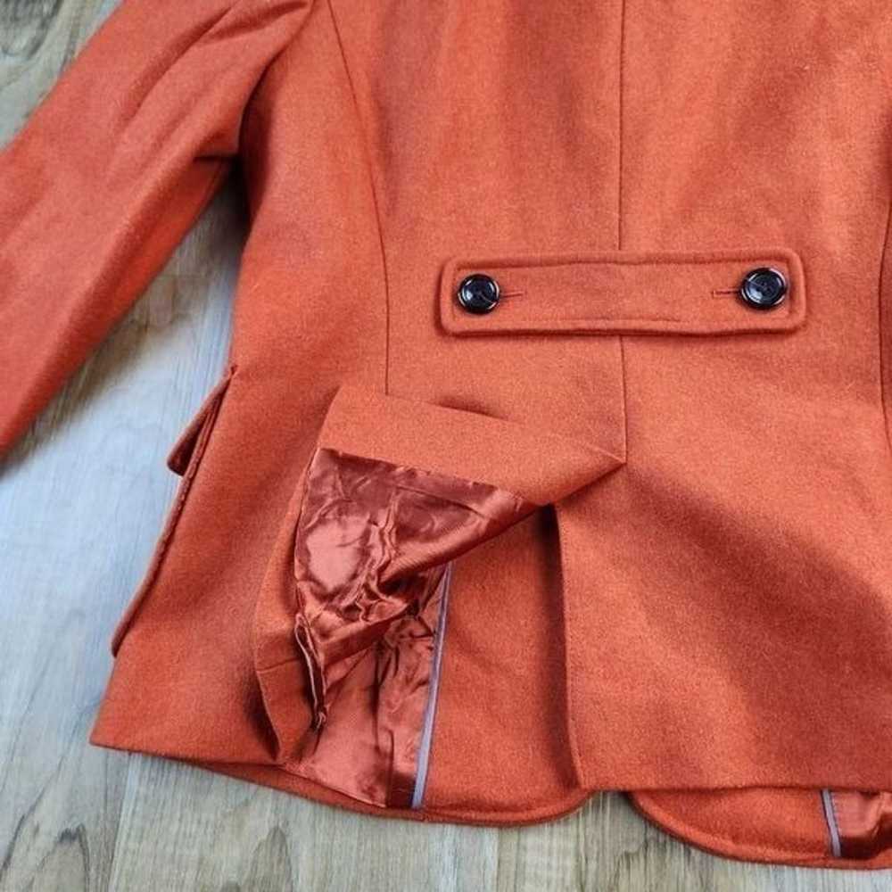 Banana Republic Orange Wool Blend Jacket Size 8 - image 9